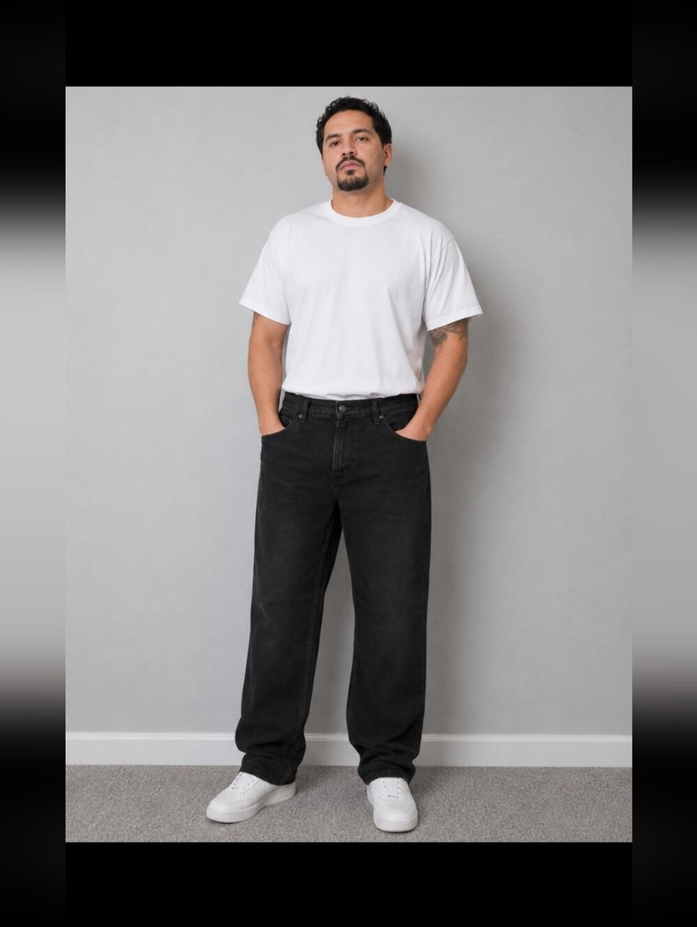 Vintage CALVIN KLEIN Straight Leg Fit Black Jeans 38